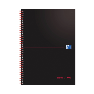 Black n' Red Wirebound Notebook 100 Pages A4