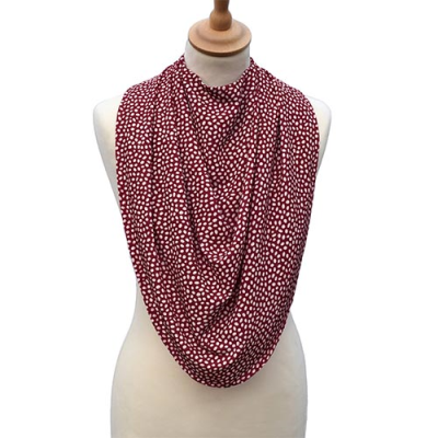 Pashmina Clothing Protector Burgundy Pattern