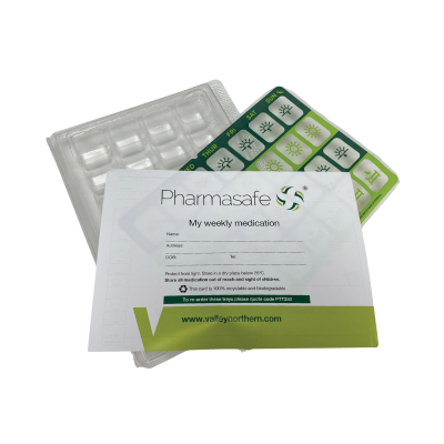 Pharmasafe® Weekly Disposable Tablet Trays  - Large inc cards & seals