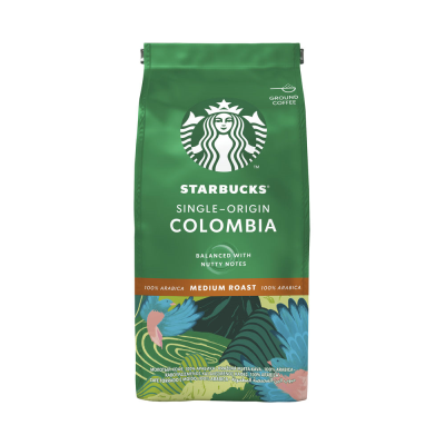 Starbucks Medium Roast Single-Origin Colombia Ground Coffee 200g