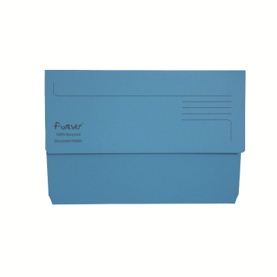 Exacompta Forever Document Wallet Manilla Foolscap Bright Blue