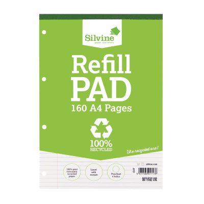 Refill Pad A4 Ruled Recycled