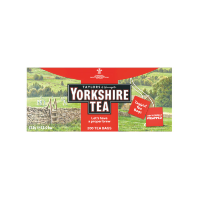 Yorkshire Tea Tagged and Enveloped (200 Pack)