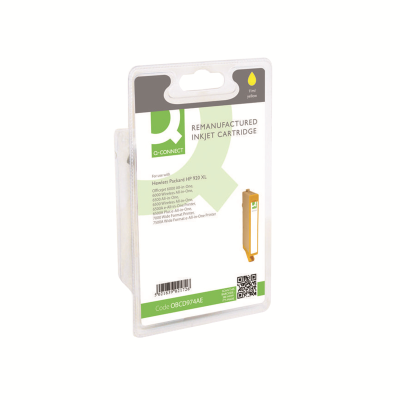 Q-Connect HP 920XL Remanufactured Yellow Inkjet Cartridge High Yield CD974AEBGX