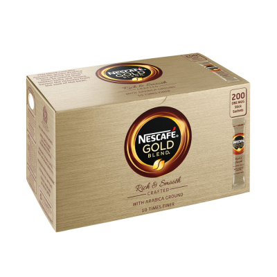 Nescafe Gold Blend One Cup Sticks Coffee Sachets (Pack of 200)