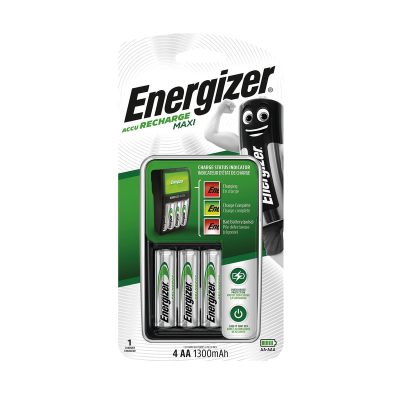 ENERGIZER Accu Recharge Maxi Charger Unit & 2000mAh Batteries