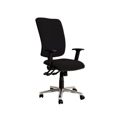 Bariatric Square Back Chair with Foldaway Arms Black