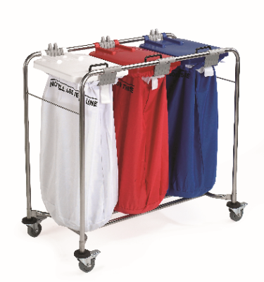 Laundry Trolleys Colour Coded Lids 3 Bag