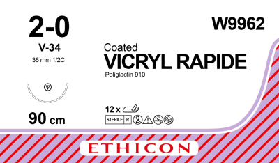 Ethicon Coated Vicryl Rapide Suture W9962