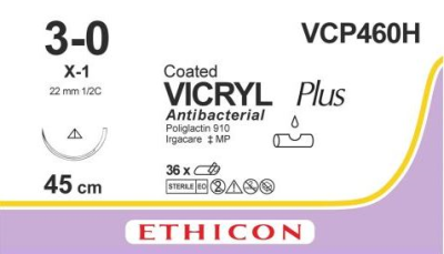 Ethicon Suture Vicryl Plus 45CM ETVCP460H