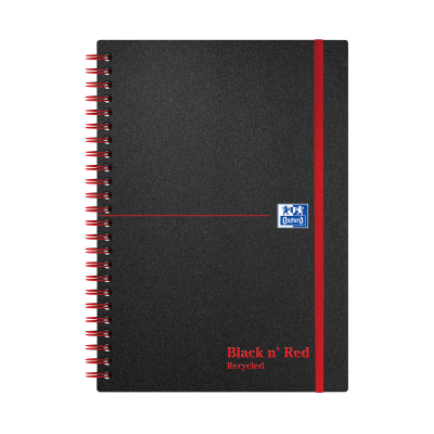 Black n' Red Wirebound Recycled Polypropylene Notebook 140 Pages A5