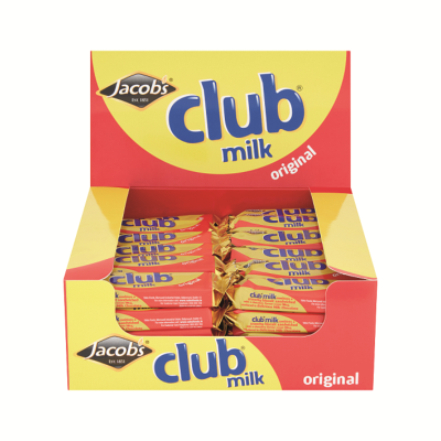 Jacobs Club Biscuits Milk Chocolate 22g