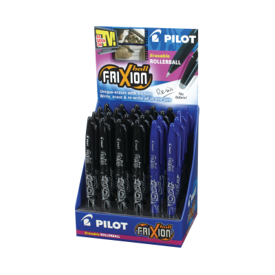 Pilot Frixion Erasable Rollerball Pen 24-Piece Display Black/Blue