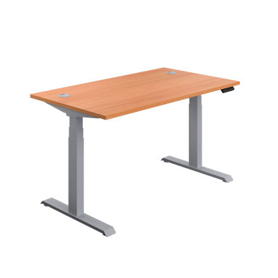 Economy Sit to Stand Desk 1600 X 800 Beech-Silver