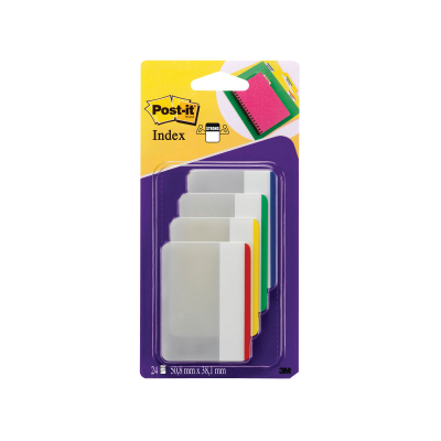 Post-it Index Flat Filing Tabs Assorted