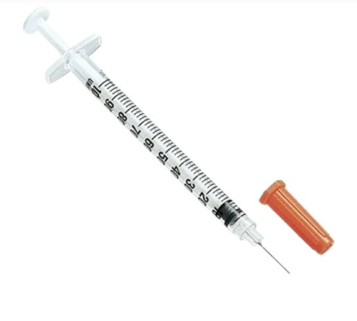 BD Microlance Needle 1ml Plastipak Syringe with Needle 26G x 1/2"