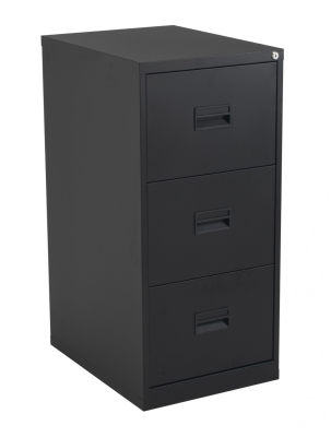 3 Drawer Filing Cabinet Black