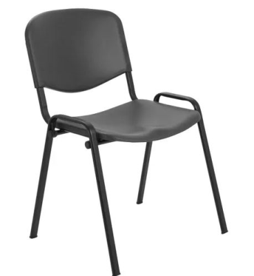 Multipurpose Stacking Chair Polypropylene Black