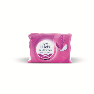 Lil-Lets Supersoft Sanitary Pads Long Ultra with Wings x12