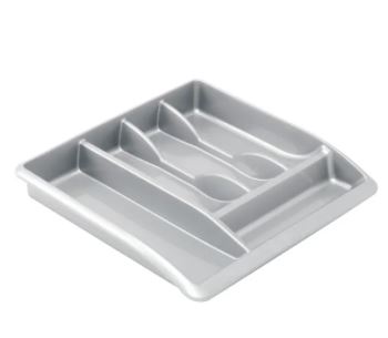 Cutlery Tray, Metallic Grey