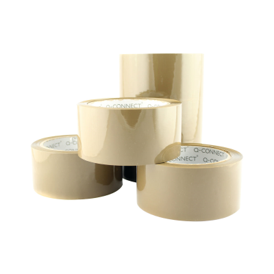 Q-Connect Low Noise Polypropylene Packaging Tape 50mmx66m Brown