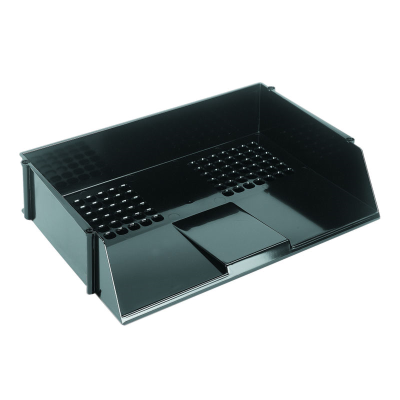 Wide Entry Letter Tray Black