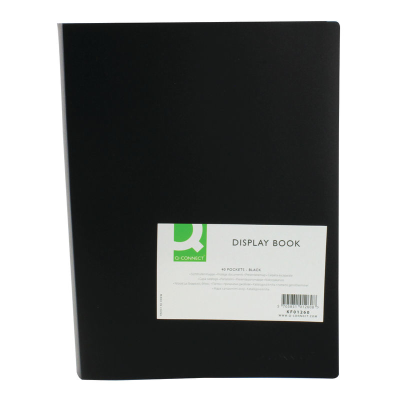 A4 Black Pocket Display Book 40 Part