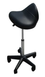 STABIL Saddle Stool Black Upholstery