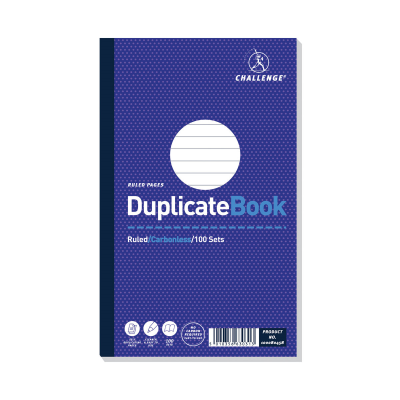 Challenge Carbonless Duplicate Book 100 Sets 210x130mm