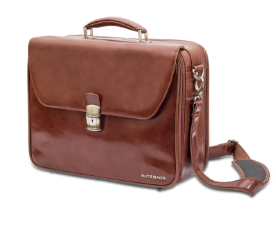 Elite Bags Brown Leather Doctor's Medical Bag