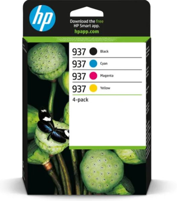 HP 937 CMYK Original Ink Cartridge 4-Pack