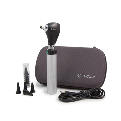 Opticlar S1 LED Otoscope with C Cell Handle in Zip Case