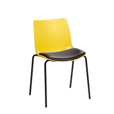 Sunflower Neptune Visitors Chair With Black Seat Pad