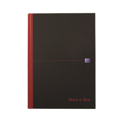 Black n Red A4 Casebound Notebook Ruled A-Z