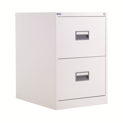 Talos 2 Drawer Filing Cabinet 465x620x700mm White KF78765