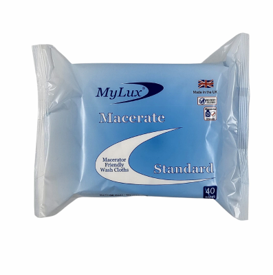 Premium Washcloth Maceratable Dry Wipe