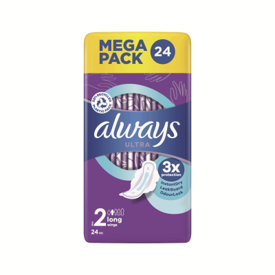 Always Ultra Pads Long With Wings Size 2 Sanitary Pads