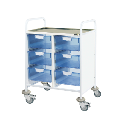 VISTA 60 Clinical Trolley 6 Double Depth Trays