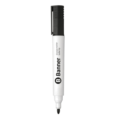 Bullet Tip Whiteboard Black Markers