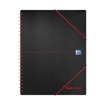 Black n Red A4+ Wirebound Polypropylene Meeting Book