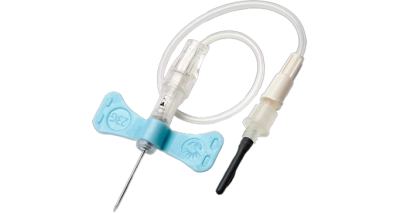 BD Push Button Blood Collection Sets with Luer Adapter Blue - 23g with 7" Tube