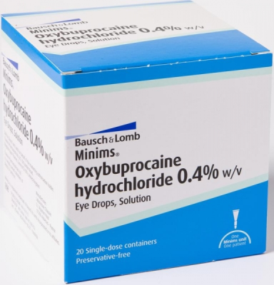 [AMB] (POM) Minims Oxybuprocaine - 0.4% / 0.5ml - Eye Drop Solution (Pack 20)