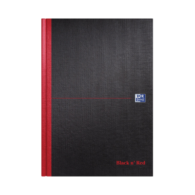 Black n Red A4 Smart Ruled Hardback Notebook