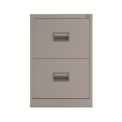 TC 2 Drawer Steel Filing Cabinet 467x618x698mm Grey TCS2FC-GR