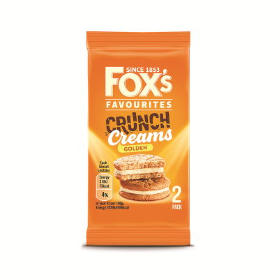 Fox's Crunch Creams Golden Biscuits Twin Packs 30g