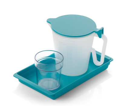 Jug Set with Tray, Carafe with Lid & Beaker