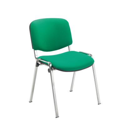 Delivered & Installed Club Multipurpose Stacker Chair Green/Chrome