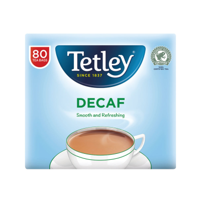 Tetley Decaffeinated Tea Bag (80 Pack)