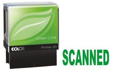 Colop Printer 20 SCANNED Self-Inking Stamp Green