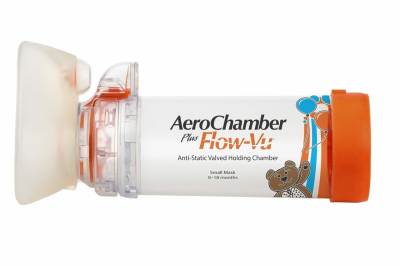 AeroChamber with Flow-Vu - Small Mask (0-18 Months) (Orange)